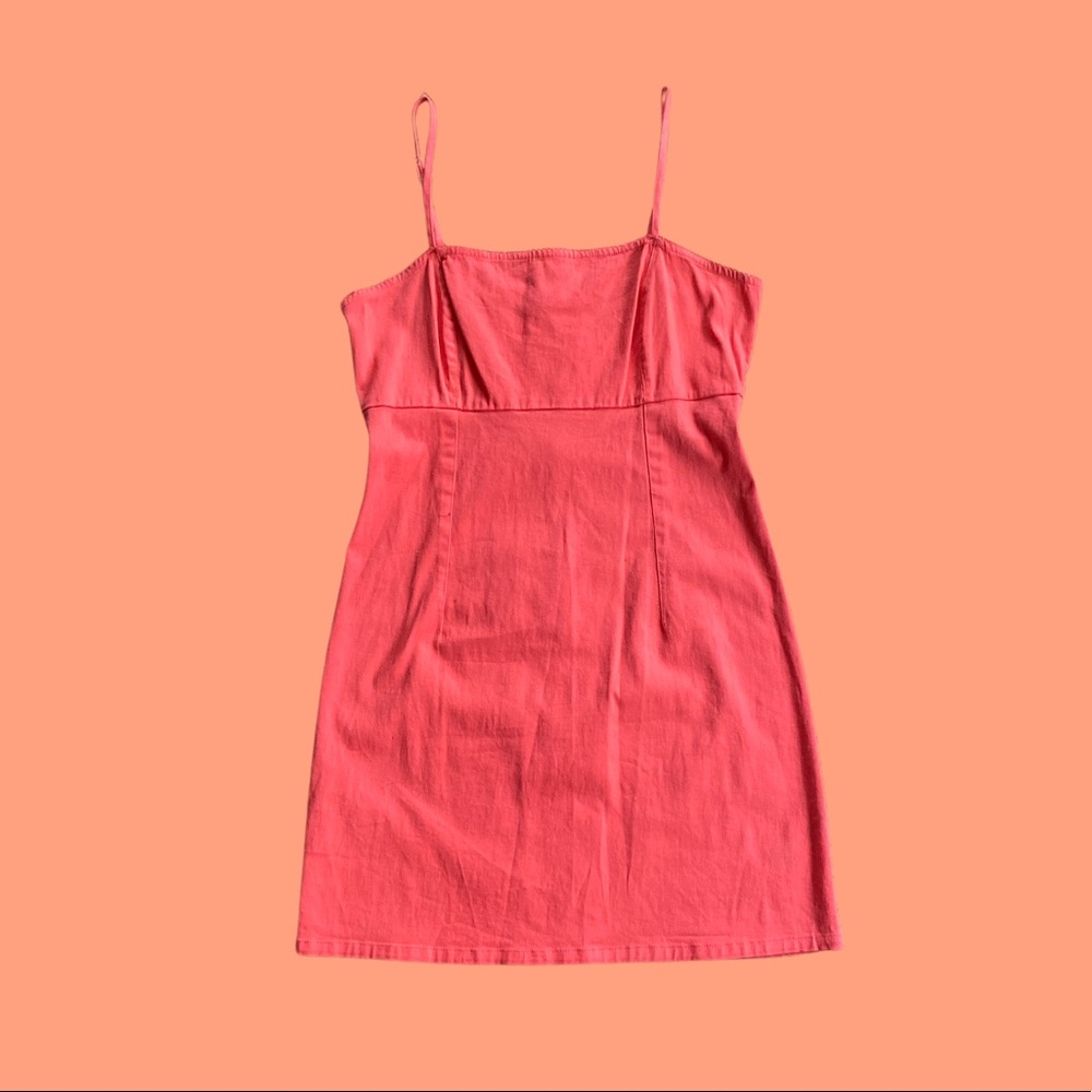 Coral body con dress